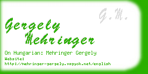 gergely mehringer business card